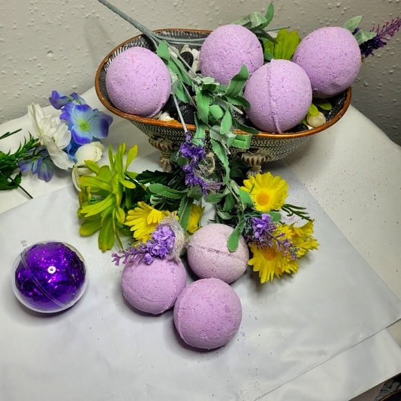 5 Bath bombs heavy scented lavender - Picture 1 of 15
